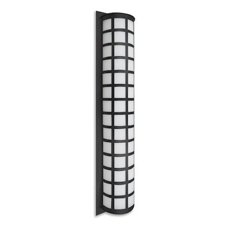 Besa Lighting Scala 40 Outdoor Sconce, White Acrylic, Black Finish, 3x60W Incandescent SCALA40-WA-BK